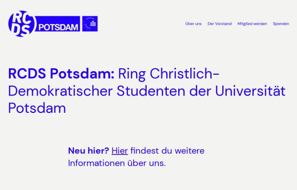Vorschau von www.rcds-potsdam.de, Ring-Christlich-Demokratischer-Studenten (RCDS) Potsdam