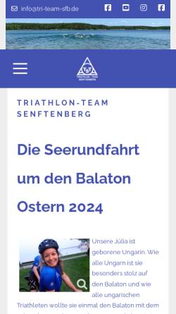 Vorschau der mobilen Webseite www.tri-team-sfb.de, Triathlon-Team Senftenberg