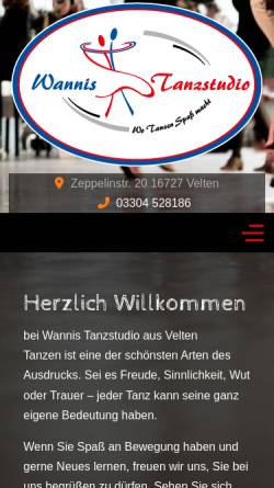 Vorschau der mobilen Webseite www.wannistanzstudio.de, Wannis Tanzstudio