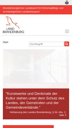Vorschau der mobilen Webseite www.bldam-brandenburg.de, Brandenburgisches Landesamt für Denkmalpflege und Archäologisches Landesmuseum