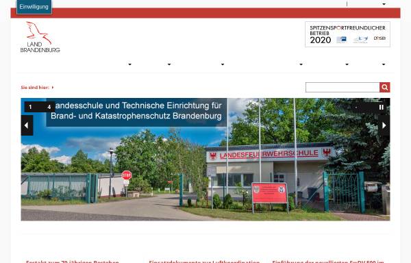 Vorschau von lste.brandenburg.de, Landesschule und Technischen Einrichtung für Brand- und Katastrophenschutz (LSTE)