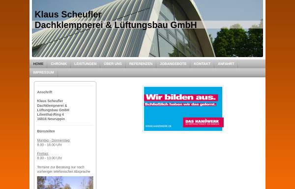Vorschau von www.dachscheufler.de, Dachklempnerei-und Lüftungsbau GmbH Klaus Scheufler