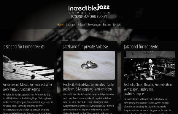 Vorschau von www.incrediblejazz.com, Incredible Jazz Combination