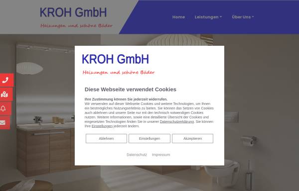 Vorschau von www.kroh-gmbh.de, Kroh GmbH - Heizung & Sanitär