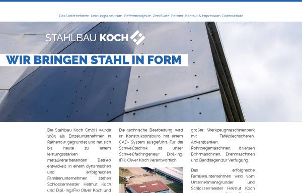 Vorschau von www.stahlbau-koch.de, Stahlbau-Koch GmbH