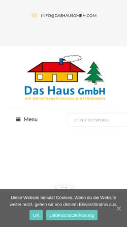 Vorschau der mobilen Webseite www.dashausgmbh.com, Das Haus GmbH