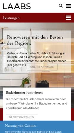 Vorschau der mobilen Webseite laabs-sanitaer.de, Laabs GmbH