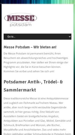 Vorschau der mobilen Webseite www.messe-potsdam.de, PotsdamBAU