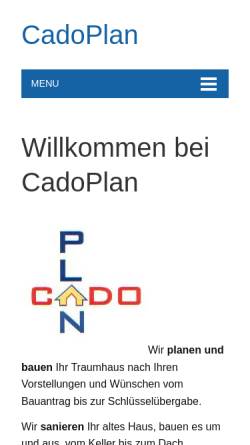 Vorschau der mobilen Webseite www.cadoplan.de, Cado-Plan GmbH