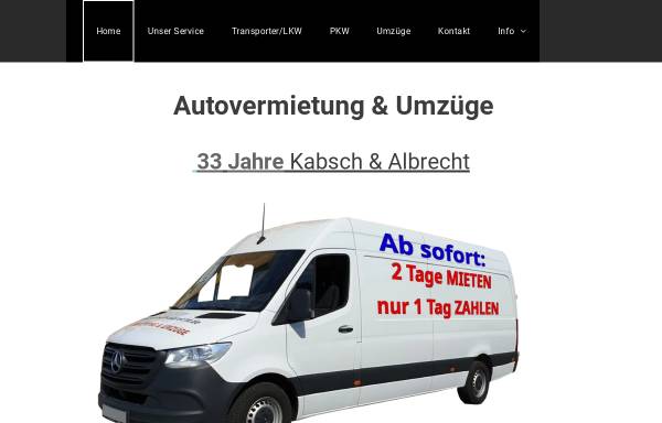 Vorschau von www.kabsch-albrecht.de, Autovermietung Kabsch und Albrecht