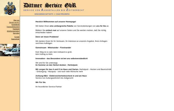 Vorschau von dittmer-service.de, Tom und Axel Müller GbR