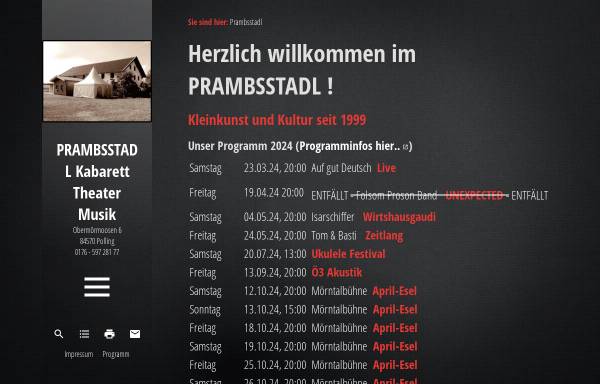 Vorschau von www.prambsstadl.de, Prambs Stadl