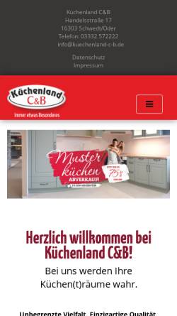 Vorschau der mobilen Webseite www.kuechenland-c-b.de, Küchenland