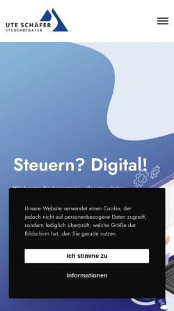 Vorschau der mobilen Webseite www.stk-schaefer.de, Steuerberatung Ute Schäfer