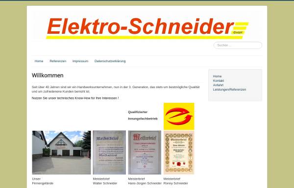 Vorschau von elektro-schneider-vetschau.de, Elektro Schneider