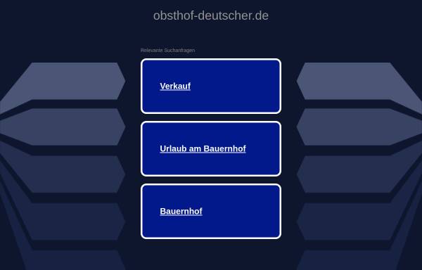 Vorschau von www.obsthof-deutscher.de, Obsthof Deutscher