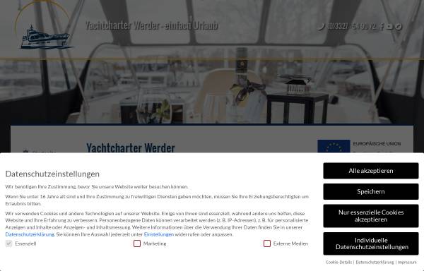Vorschau von yachtcharter-werder.de, Yachtcharter-Werder