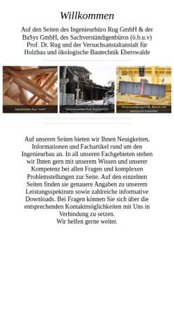 Vorschau der mobilen Webseite www.holzbau-statik.de, Dr. Rug & Partner