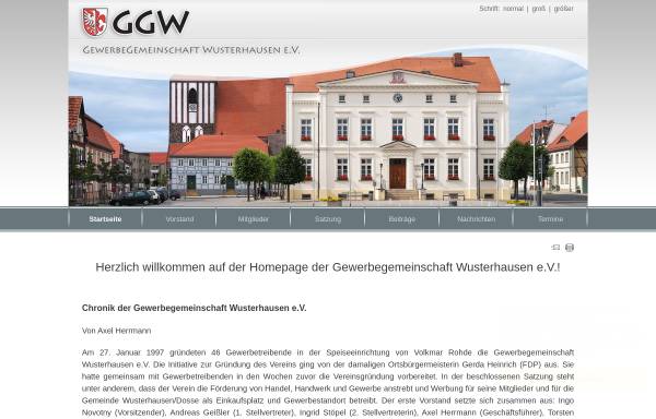 Vorschau von www.gewerbegemeinschaft-wusterhausen.de, Gewerbegemeinschaft Wusterhausen