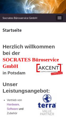 Vorschau der mobilen Webseite socrates.de, Socrates Computertechnik