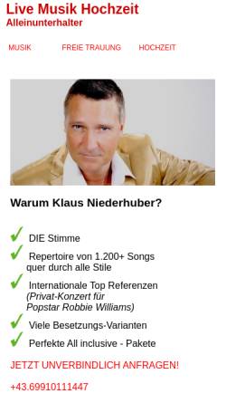 Vorschau der mobilen Webseite klausniederhuber.com, Niederhuber, Klaus