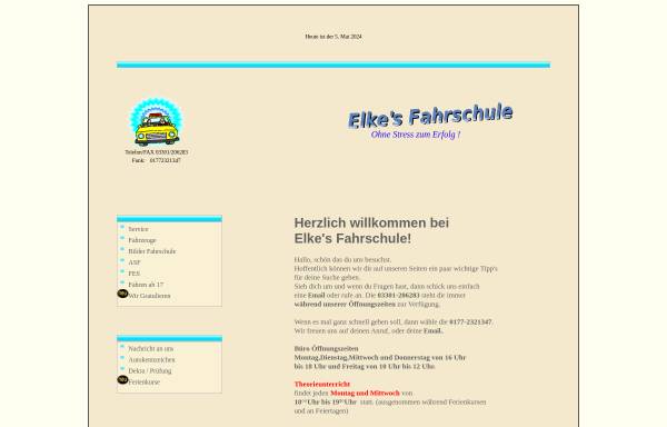 Vorschau von www.elkes-fahrschule.de, Elkes Fahrschule