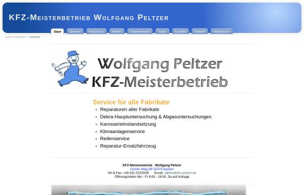 Vorschau von www.kfz-peltzer.de, KFZ-Meisterbetrieb Wolfgang Peltzer