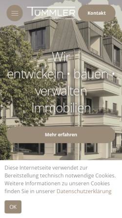 Vorschau der mobilen Webseite www.reitz-tuemmler.de, Reitz & Tümmler Immobilien