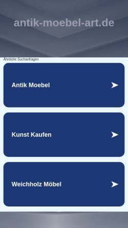 Vorschau der mobilen Webseite www.antik-moebel-art.de, Antik Möbel & Art Wolfgang Wichmann