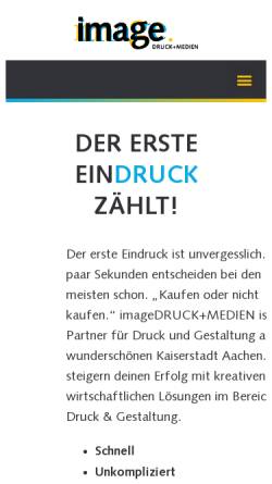 Vorschau der mobilen Webseite www.imagedruck.de, Image Druck GmbH