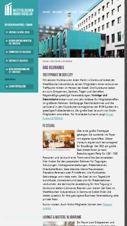Vorschau der mobilen Webseite www.wik-dortmund.de, Westfälischer Industrieklub Dortmund e.V.
