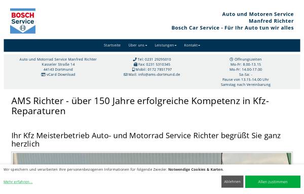 Vorschau von www.ams-richter-dortmund.de, Auto und Motoren Service Manfred Richter