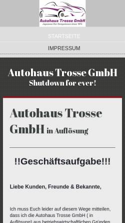 Vorschau der mobilen Webseite www.trosse.de, Autohaus Trosse