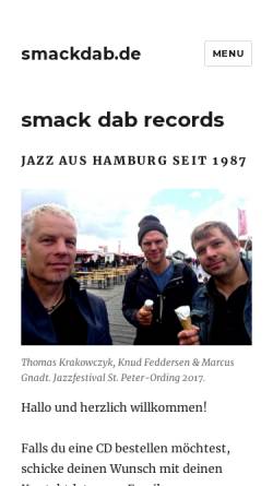 Vorschau der mobilen Webseite www.smackdab.de, smack dab music