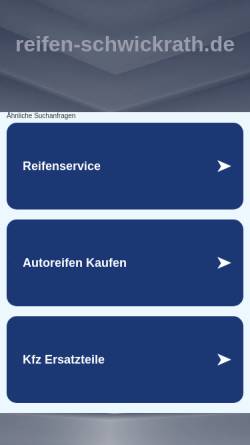 Vorschau der mobilen Webseite www.reifen-schwickrath.de, Reifen Schwickrath
