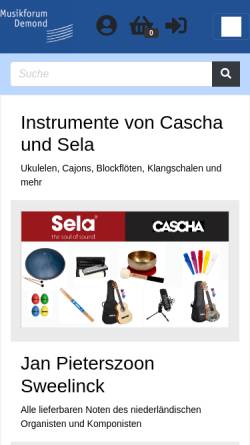 Vorschau der mobilen Webseite www.demond.de, Musikforum Demond