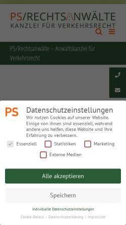 Vorschau der mobilen Webseite gps-fachanwalt-verkehrsrecht.de, GPS Rechtsanwälte
