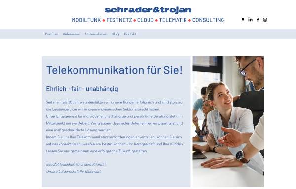 Vorschau von www.schrader-trojan.de, Schrader & Trojan GmbH & Co. KG