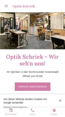 Vorschau der mobilen Webseite optikschriek.business.site, Optik Schriek