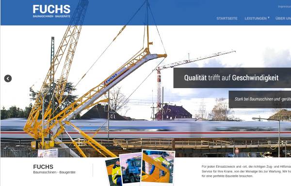 Vorschau von www.fuchs-baumaschinen.de, Fuchs Baumaschinen, Oliver Nolte