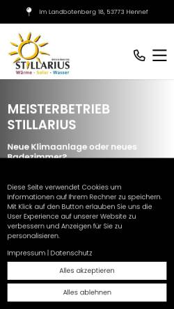 Vorschau der mobilen Webseite www.stillarius.de, Meisterbetrieb Guido Stillarius