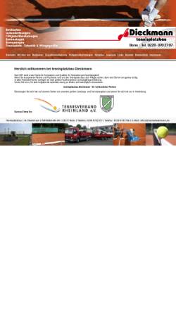 Vorschau der mobilen Webseite www.tennisdieckmann.de, Tennisplatzbau Dieckmann