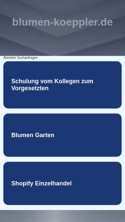 Vorschau der mobilen Webseite www.blumen-koeppler.de, Blumen Köppler