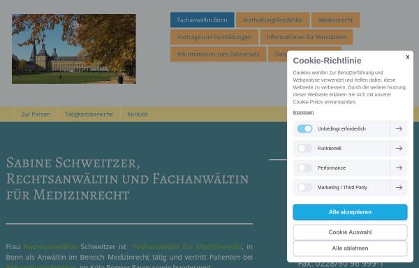 Vorschau von www.kanzlei-schweitzer.de, Rechtsanwältin Sabine Schweitzer