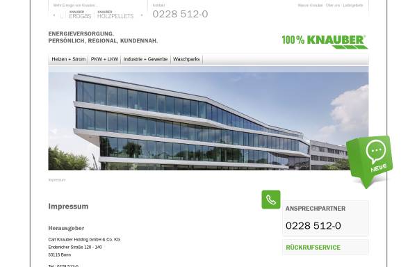 Vorschau von www.knauber-energie.de, Carl Knauber Holding GmbH und Co. KG