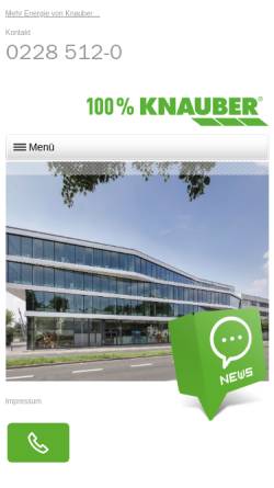 Vorschau der mobilen Webseite www.knauber-energie.de, Carl Knauber Holding GmbH und Co. KG