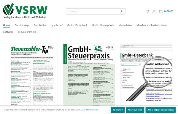Vorschau von www.vsrw.de, VSRW Verlag für Steuern, Recht und Wirtschaft