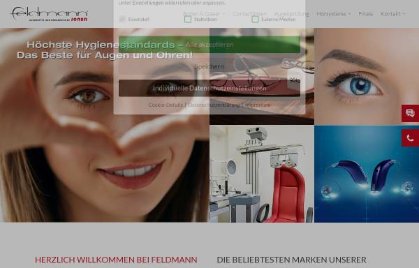 Vorschau von www.feldmann-bonn.de, Feldmann Augenoptic