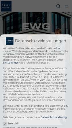 Vorschau der mobilen Webseite www.ewg.de, Essener Wirtschaftsförderungsgesellschaft mbH (EWG)