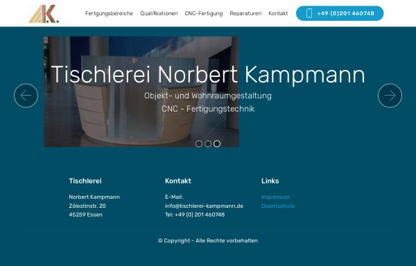 Vorschau von www.tischlerei-kampmann.de, Dipl.-Ing. Norbert Kampmann, Tischlerei